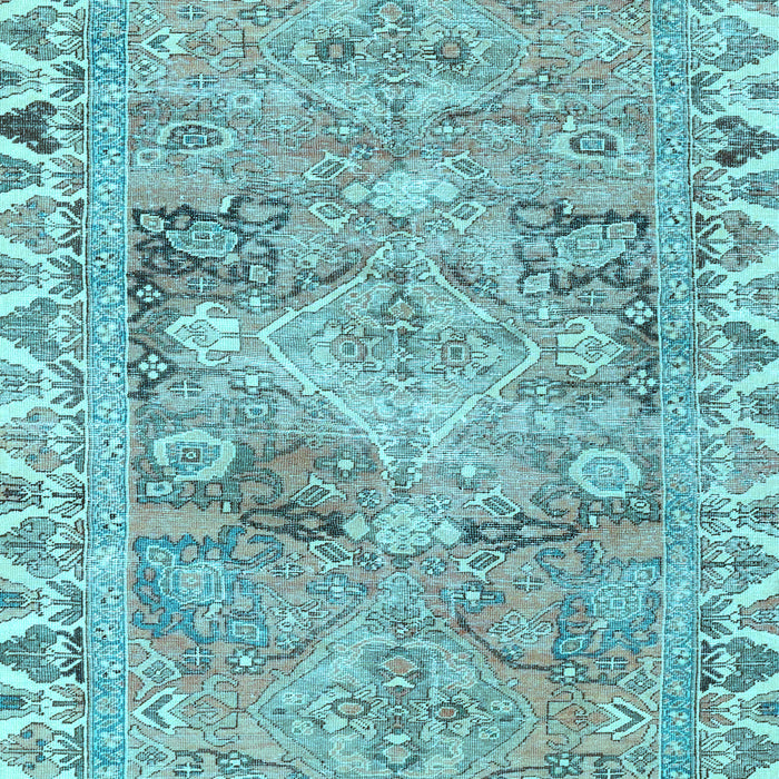 Machine Washable Persian Light Blue Traditional Rug, wshtr4345lblu