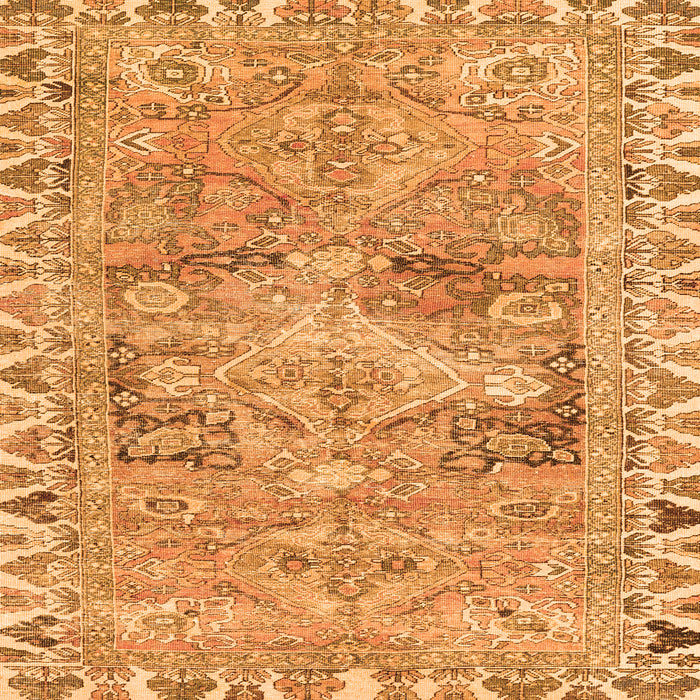 Serging Thickness of Persian Orange Traditional Rug, tr4345org
