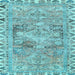 Square Machine Washable Persian Light Blue Traditional Rug, wshtr4345lblu