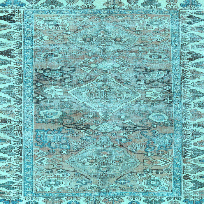 Square Persian Light Blue Traditional Rug, tr4345lblu