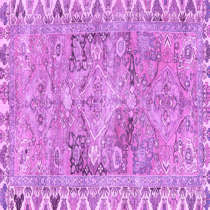 Square Machine Washable Persian Purple Traditional Area Rugs, wshtr4345pur