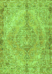 Medallion Green Traditional Rug, tr4346grn