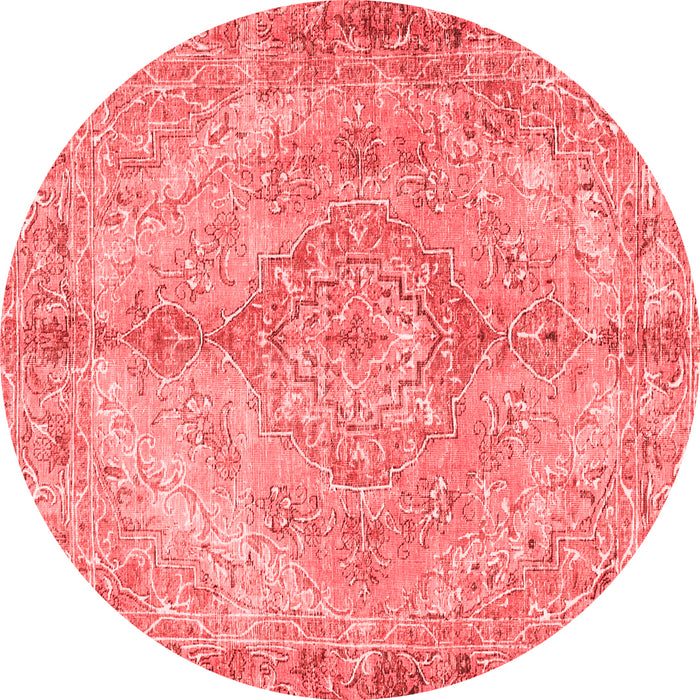 Machine Washable Medallion Red Traditional Rug, wshtr4346red