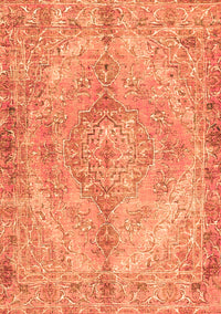 Medallion Orange Traditional Rug, tr4346org