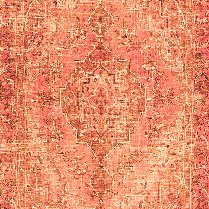 Medallion Orange Traditional Rug, tr4346org