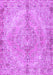 Machine Washable Medallion Purple Traditional Area Rugs, wshtr4346pur
