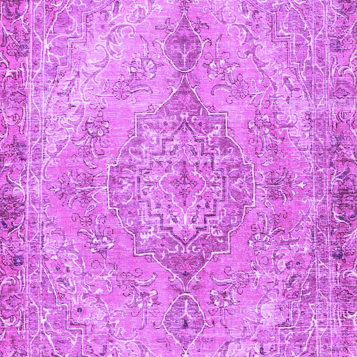 Machine Washable Medallion Purple Traditional Area Rugs, wshtr4346pur