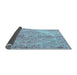 Sideview of Medallion Light Blue Traditional Rug, tr4346lblu