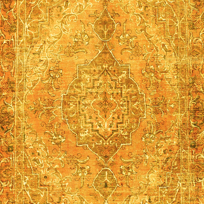 Medallion Yellow Traditional Rug, tr4346yw