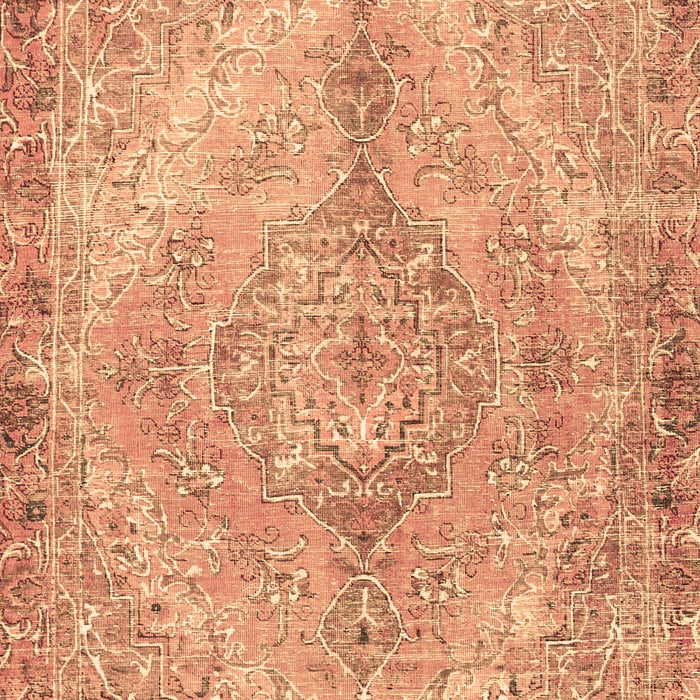 Machine Washable Medallion Brown Traditional Rug, wshtr4346brn