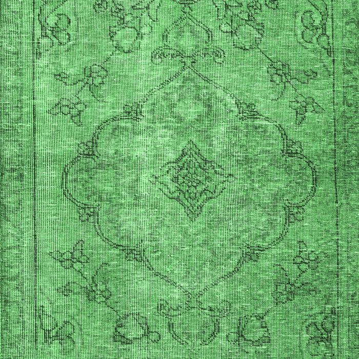 Machine Washable Persian Emerald Green Traditional Area Rugs, wshtr4347emgrn
