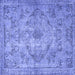 Square Persian Blue Traditional Rug, tr4347blu