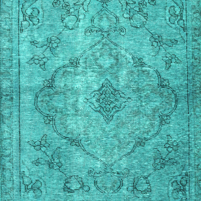 Machine Washable Persian Turquoise Traditional Area Rugs, wshtr4347turq