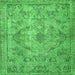 Serging Thickness of Persian Green Traditional Rug, tr4347grn