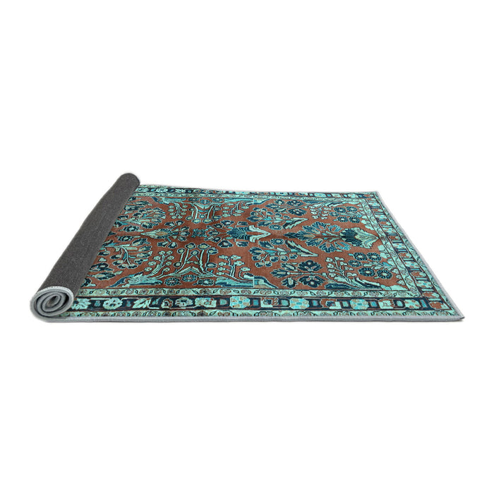 Sideview of Persian Light Blue Traditional Rug, tr4348lblu