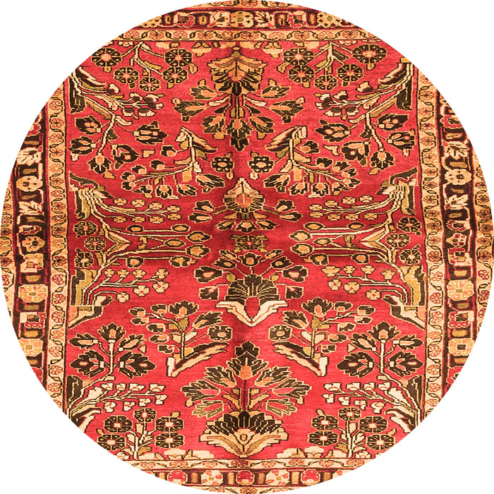 Square Persian Orange Traditional Rug, tr4348org