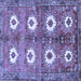 Square Machine Washable Persian Blue Traditional Rug, wshtr4349blu