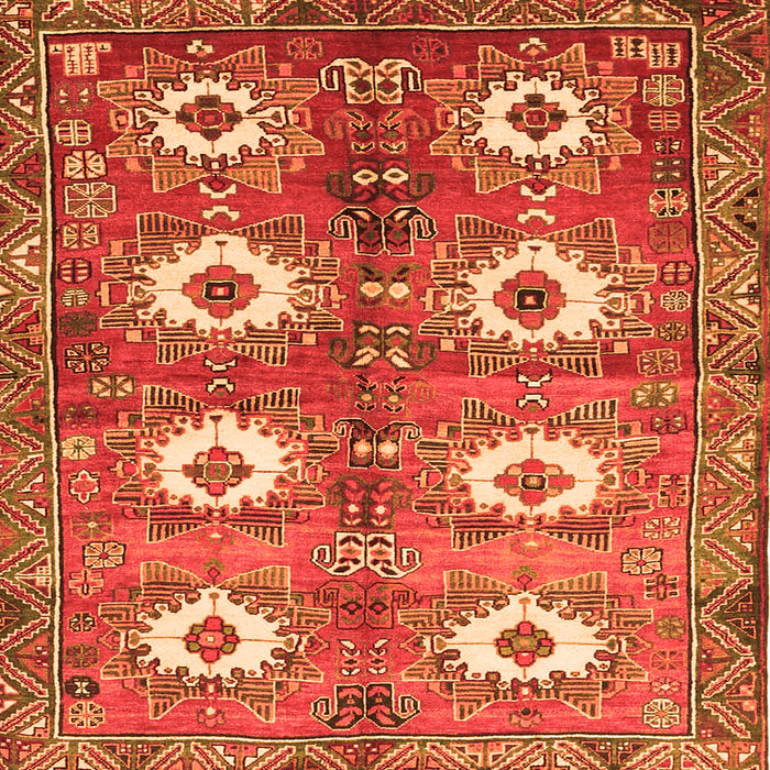 Serging Thickness of Persian Orange Traditional Rug, tr4349org