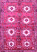 Machine Washable Persian Pink Traditional Rug, wshtr4349pnk