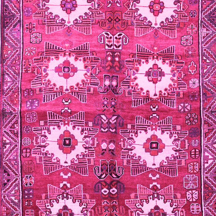 Machine Washable Persian Pink Traditional Rug, wshtr4349pnk
