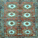 Square Persian Light Blue Traditional Rug, tr4349lblu