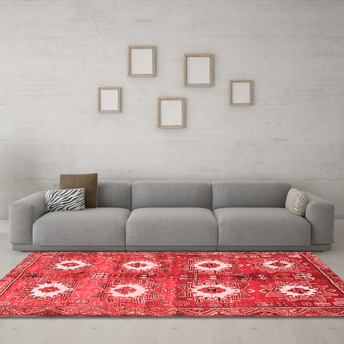 Traditional Red Washable Rugs