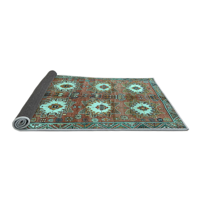 Sideview of Persian Light Blue Traditional Rug, tr4349lblu