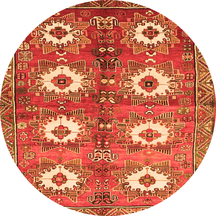 Square Persian Orange Traditional Rug, tr4349org