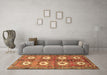 Machine Washable Persian Brown Traditional Rug in a Living Room,, wshtr4349brn