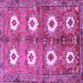 Square Machine Washable Persian Purple Traditional Area Rugs, wshtr4349pur