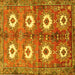 Square Persian Yellow Traditional Rug, tr4349yw
