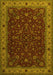 Machine Washable Persian Yellow Traditional Rug, wshtr434yw