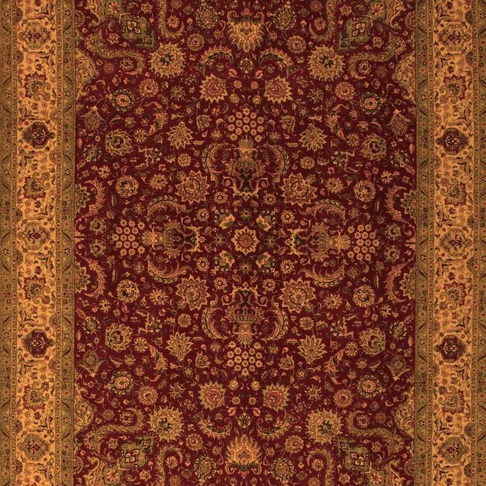 Serging Thickness of Machine Washable Persian Orange Traditional Area Rugs, wshtr434org