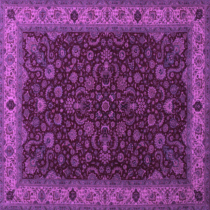 Square Persian Purple Traditional Rug, tr434pur