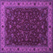 Square Persian Purple Traditional Rug, tr434pur