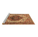 Sideview of Machine Washable Persian Brown Traditional Rug, wshtr4350brn