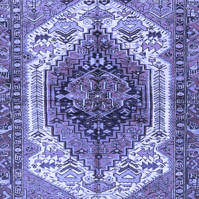 Machine Washable Persian Blue Traditional Rug, wshtr4350blu