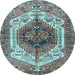 Round Persian Light Blue Traditional Rug, tr4350lblu