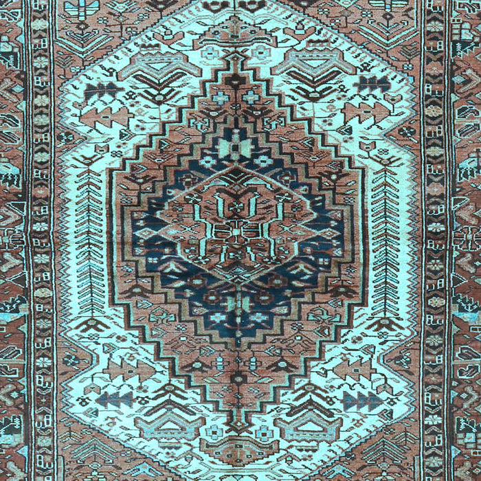 Machine Washable Persian Light Blue Traditional Rug, wshtr4350lblu