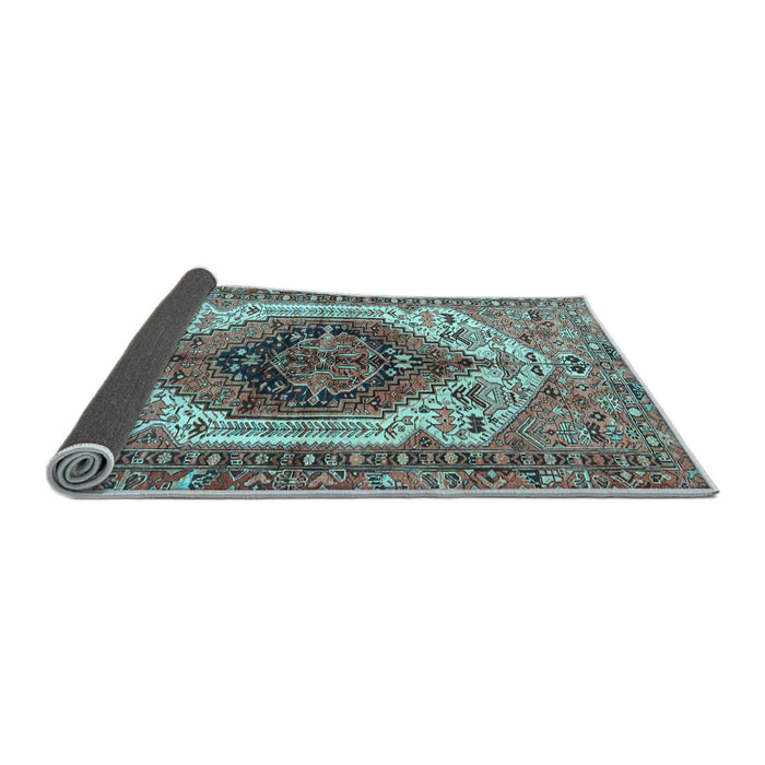 Sideview of Persian Light Blue Traditional Rug, tr4350lblu