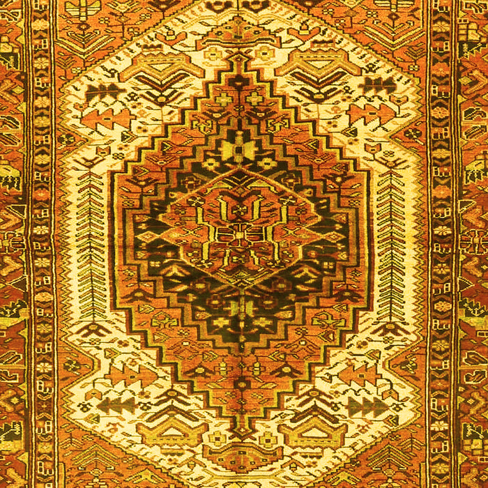 Machine Washable Persian Yellow Traditional Rug, wshtr4350yw