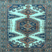 Square Persian Light Blue Traditional Rug, tr4351lblu