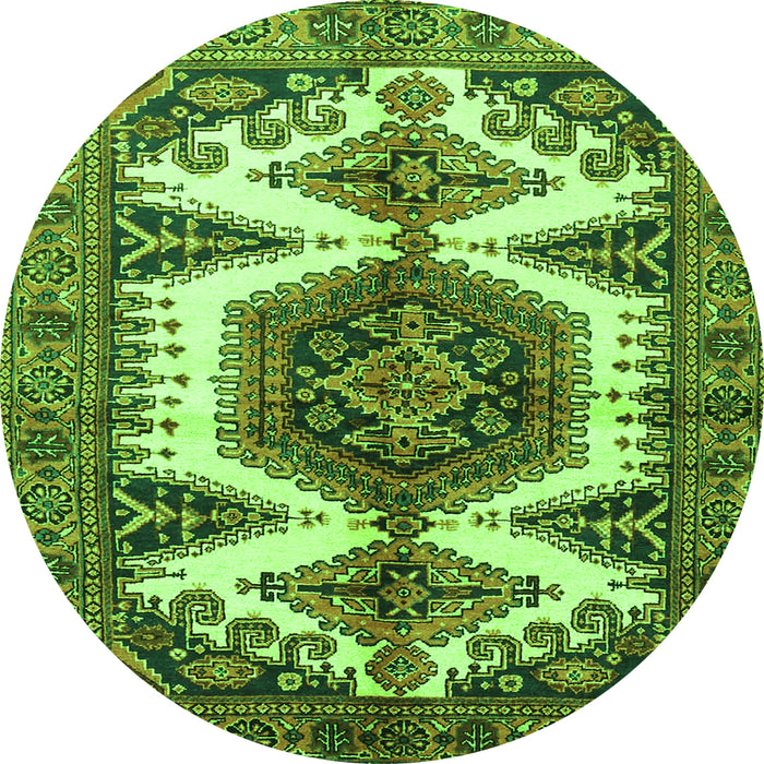 Machine Washable Persian Green Traditional Area Rugs, wshtr4351grn