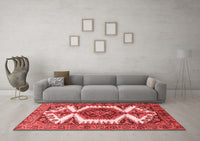 Machine Washable Persian Red Traditional Rug, wshtr4351red