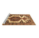 Sideview of Machine Washable Persian Brown Traditional Rug, wshtr4351brn