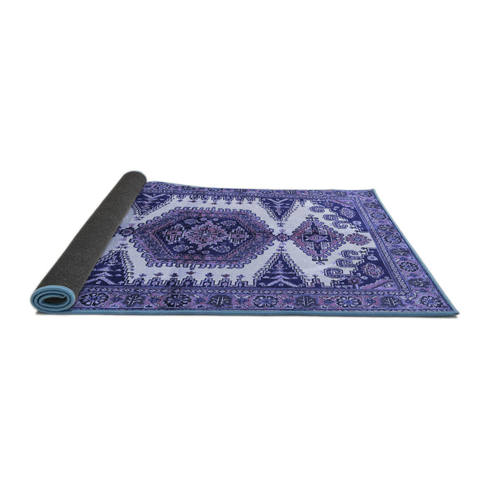 Sideview of Persian Blue Traditional Rug, tr4351blu