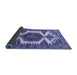 Sideview of Persian Blue Traditional Rug, tr4351blu