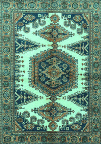 Persian Turquoise Traditional Rug, tr4351turq