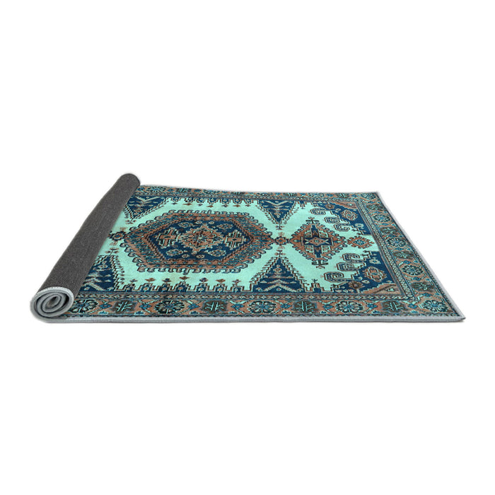 Sideview of Persian Light Blue Traditional Rug, tr4351lblu