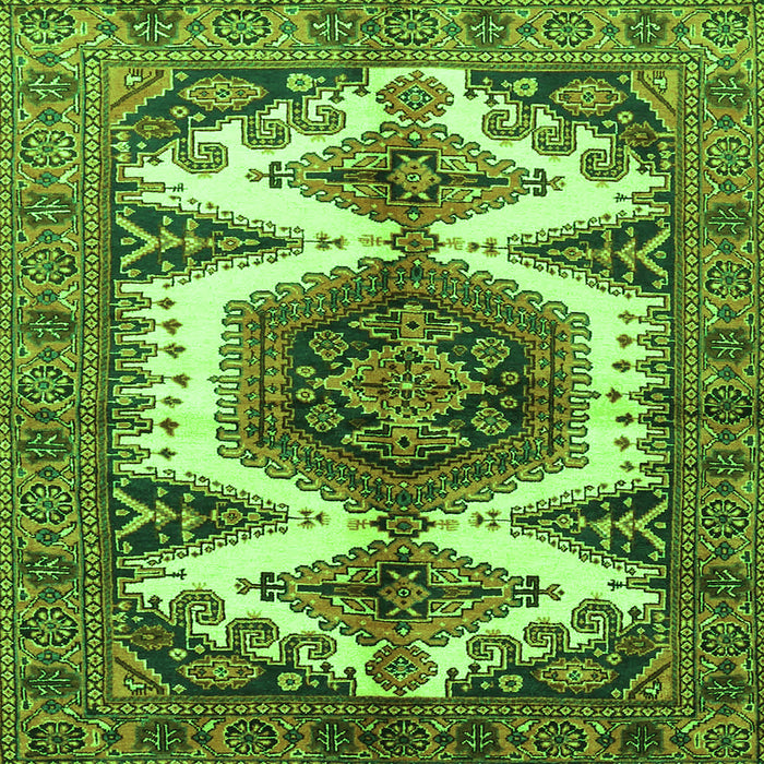 Serging Thickness of Persian Green Traditional Rug, tr4351grn